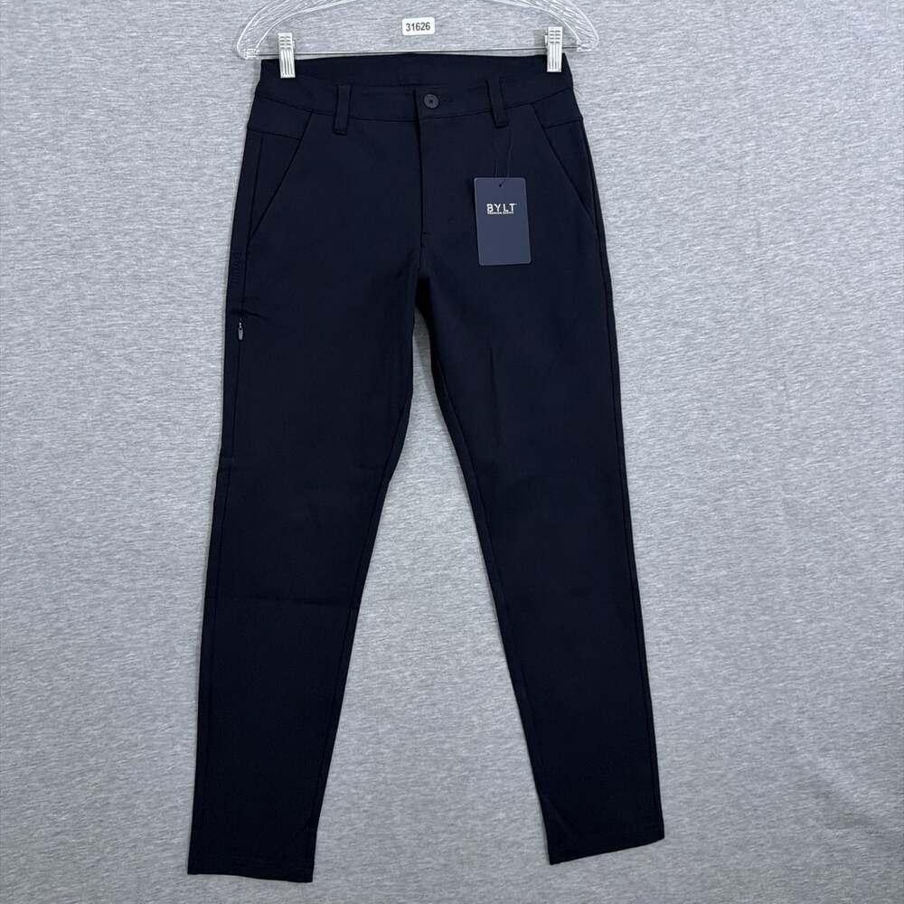 BYLT Premium Basics Everyday Pant 2.0 Navy Blue Mens Size 30 Stretch Chino